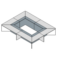 Стол для переговоров Metod Meeting 406х320