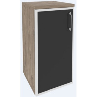 Шкаф пенал низкий для документов левый Onix O.SU-3.2R-L white/black