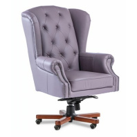 Кресло Multi-Office Gent серая кожа