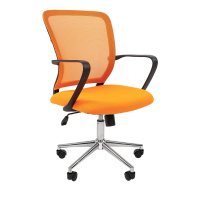  Кресло  Chairman 698 Chrom  оранжевая сетка /ткань 