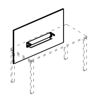 Экран настольный фронтальный большой для стола 100 с кабель-каналом А4 Б 835 БП 