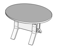 Стол переговоров овальный Boat D120