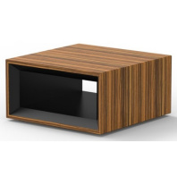 Стол журнальный квадратный Status ET11.080080 шпон + черный лак Стол журнальный квадратный Status ET11.080080 шпон + черный лак