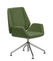 Кресло Siena Chrome B4L ткань рогожка зеленый