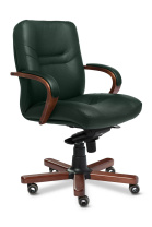 Кресло Multi Office Minister B Зеленый кожа