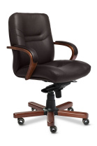 Кресло Multi Office Minister B Коричневый кожа