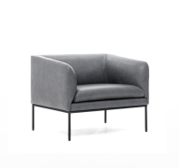 Кресло мягкое LIRO 1 Montana Ferro серая кожа
