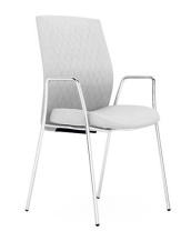 Кресло Eclipse с низкой спинкой на хромированных ножках в ткани 1 категории