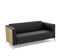 VISPO Wood 2м диван кожа дуб светлый