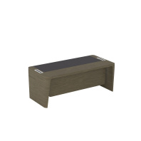 Стол руководителя с кожаным бюваром и фронтальной панелью Premium ПМ 145