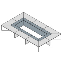 Стол для переговоров Metod Meeting 620х370