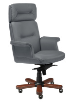 Кресло Steel Notable A серая  кожа