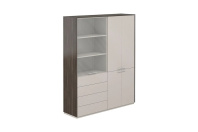 Шкаф для документов высокий (стекло прозрачное) Atlas NZ-0321+NZ-0322.BT.GS  Шкаф для документов высокий (стекло прозрачное) Atlas NZ-0321+NZ-0322.BT.GS