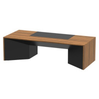 Стол руководителя на двух опорных тумбах Status ET88.260110 шпон дерева + черный лак Стол руководителя на двух опорных тумбах Status ET88.260110 шпон дерева + черный лак