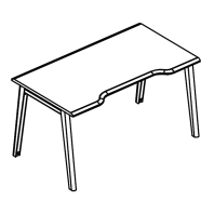 Стол эргономичный &quot;Симметрия&quot; на металлокаркасе Alta MT МР Б1Б 023.03