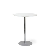 CAFE Стол д60 выс105 БЕЛЫЙ/ХРОМ