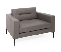 Кресло TENO кожа темно-бежевый / черный ножки Кресло TENO кожа темно-бежевый / черный ножки