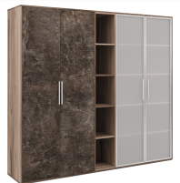 Шкаф высокий комбинированный B-tone  Шкаф высокий комбинированный B-tone