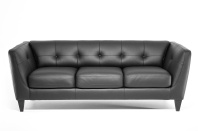 Диван 3-мест Volta черная кожа