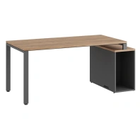 Стол с опорной тумбой на металлокаркасе Tess TES381138