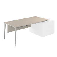 Стол руководителя под опорную тумбу Atlas NZ-0110.YN.AL Стол руководителя под опорную тумбу Atlas NZ-0110.YN.AL