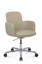 Кресло RV Design Charm B2512 кожа светло-серая/ экокожа