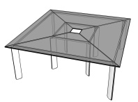Стол для переговоров квадратный Glassline 200х200х75 Стол для переговоров квадратный Glassline 200х200х75