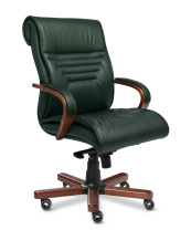 Кресло Multi Office Basel B зеленая кожа Кресло Multi Office Basel B зеленая кожа