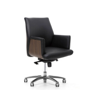 Кресло Zeus B кожа черная орех Кресло Zeus B кожа черная орех