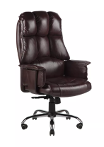 Кресло Монблан МТГ ХРОМ экокожа вишня