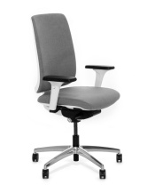 DION W Кресло, синх, 1D, алюм W 870 1DW alum Jade9502  серая ткань / каркас белый DION W Кресло, синх, 1D, алюм W 870 1DW alum Jade9502  серая ткань / каркас белый