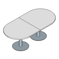 Стол переговоров овальный Skandi 220х110