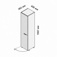 158722 - Шкаф высокий с дверцей и замком левосторонний IULIO 158722 - Шкаф высокий с дверцей и замком левосторонний IULIO