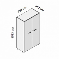158712 - Шкаф средний с дверцами и замком IULIO 158712 - Шкаф средний с дверцами и замком IULIO