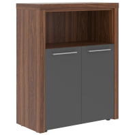 Шкаф средний для документов Zenn ZMC 85.3 антрацит/орех даллас Шкаф средний для документов Zenn ZMC 85.3 антрацит/орех даллас