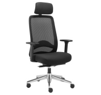 Кресло Carot E Alum 3D ткань черная / сетка черная