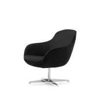 NOBLE Metal Кресло черная кожа