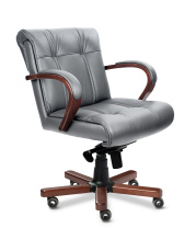 Кресло Multi Office Paris B серая кожа 