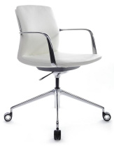 Кресло RV Design Plaza-M FK004-B12 кожа белая