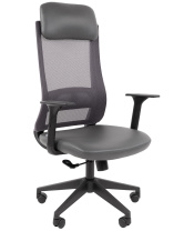 Кресло Chairman 500 LT серая экокожа