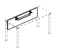 Экран стола 100 с кабель-каналом А4 Б 840 БП