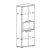 Шкаф для документов 4-дверный А4 9374  Шкаф для документов 4-дверный А4 9374