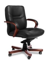 Кресло Multi Office Minister B Черный кожа