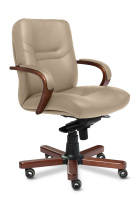 Кресло Multi Office Minister B Бежевый кожа