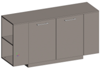 Шкаф низкий с боковыми стеллажами Genesis JNS922 Шкаф низкий с боковыми стеллажами Genesis JNS922