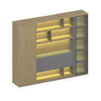 Шкаф комбинированный левый с подсветкой ION ИН 332 Шкаф комбинированный левый с подсветкой ION ИН 332