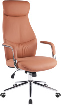 Кресло Everprof Bell коричневая экокожа  Кресло Everprof Bell коричневая экокожа
