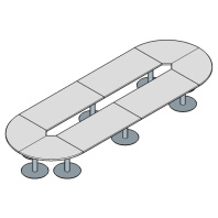 Стол переговоров овальный Skandi 560х200