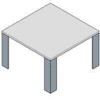 Стол переговоров квадратный iTable 120х120