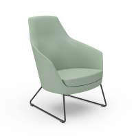 Кресло NARA (опоры - полозья, черные матовые) Кресло NARA (опоры - полозья, черные матовые)